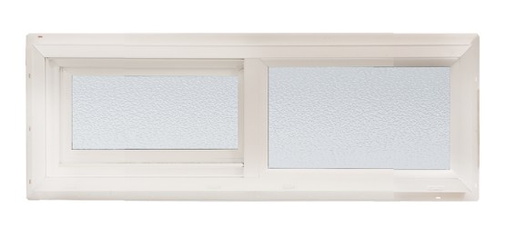 ABI 3010 500 Series Dual Pane Sliding Window, Low-E Argon Insulated Glass, 1x1, White, Vinyl