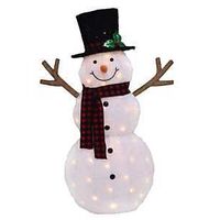 GREETING SNOWMAN 3D FBRC 48IN
