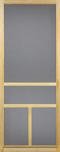 2868TB-B T-Bar Screen Door, 2 ft 8 in W, 6 ft 8 in H, Wood