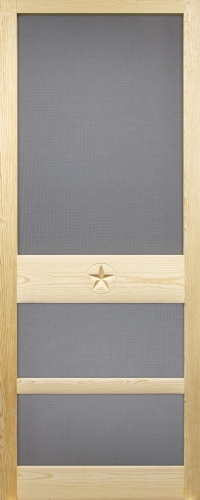 3'0 x 6'8" Texas Star Solid Wood Screen Door