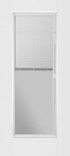 36 in x 80 in, Fullview, Mini Blind, Steel, Primed, Exterior Prehung Door, Right Hand, Oil Rubbed Bronze Hinges