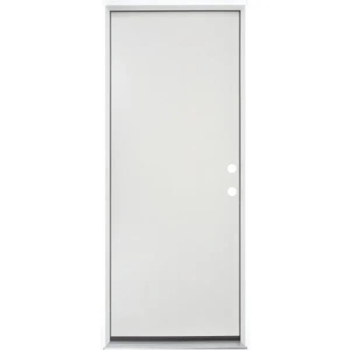 36 in x 80 in, 6 Panel, Steel, Primed, Exterior Prehung Door, Right Hand, Satin Nickel Hinges, TDI