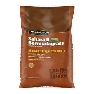 Sahara II 100518871 Bermuda Grass Seed, Multi-Purpose, 50,000 sq-ft Coverage Area, 50 lb Bag