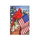 14S2016 Garden Flag, 18 in L, 12-1/2 in W, Patriotic, Fabric