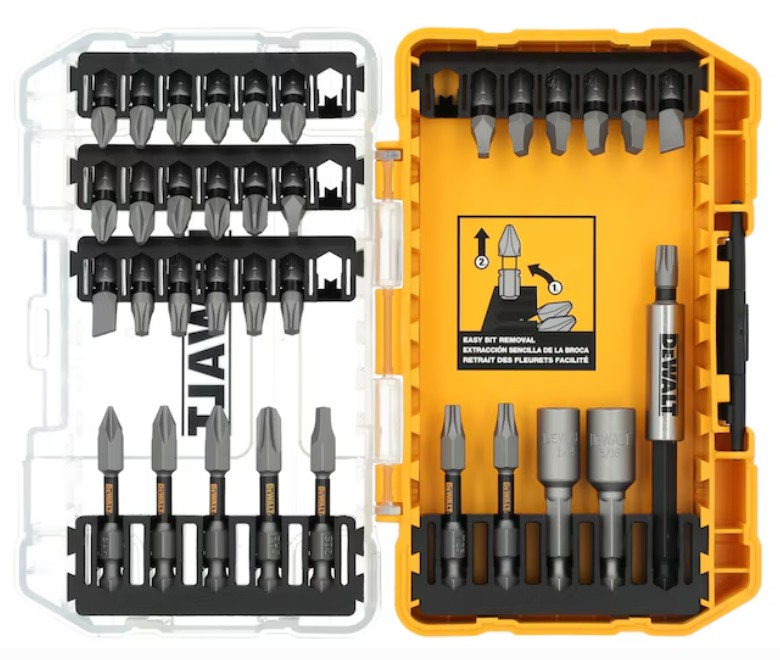 TOUGHGRIP DWAF35SETTG Screwdriver Bit Set, 35-Piece, Steel