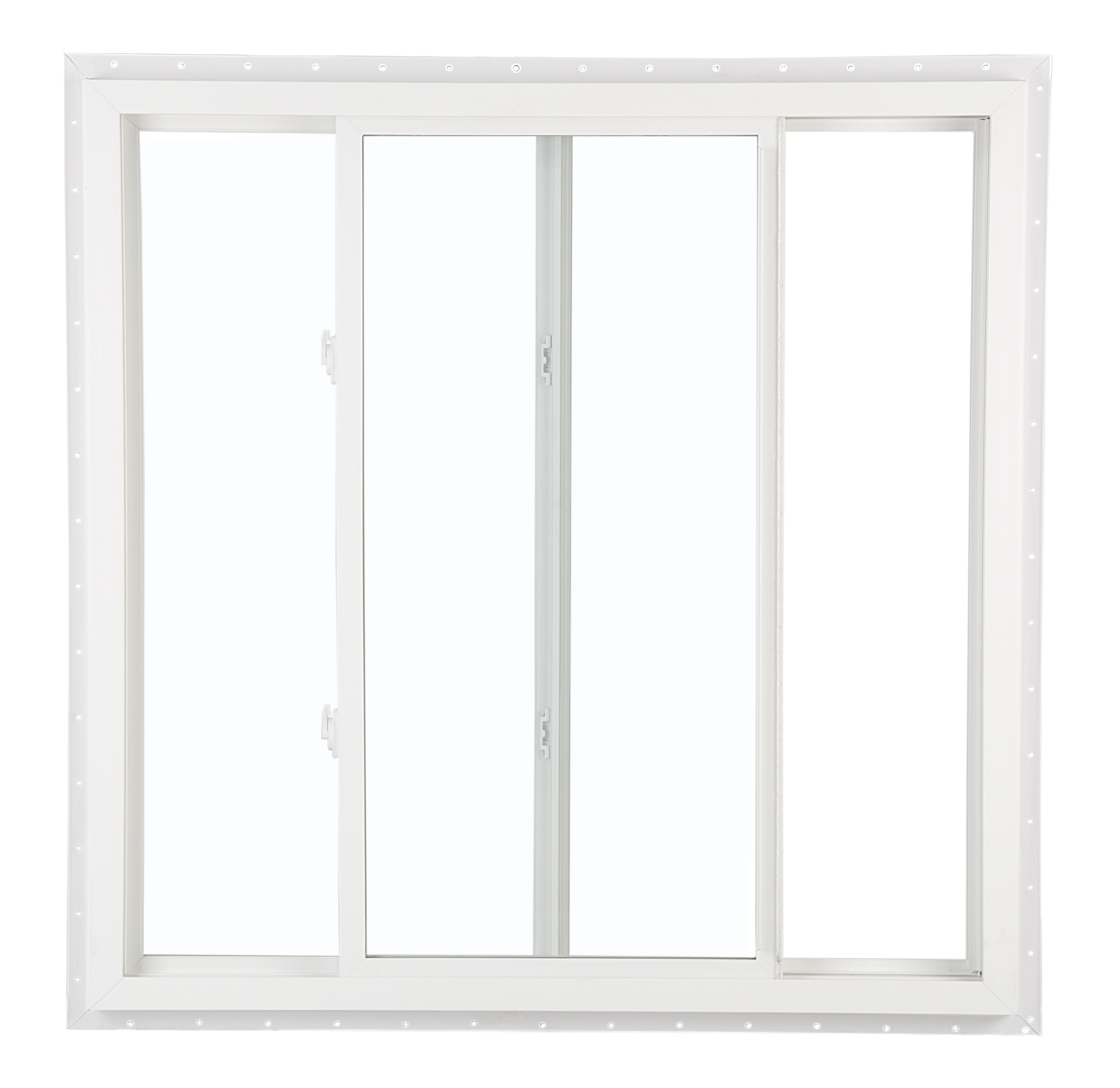 2020 151 Series Insulated Low-E/Ultra 366 Glass 1/1 Black/White Horizontal Sliding Window, Vinyl