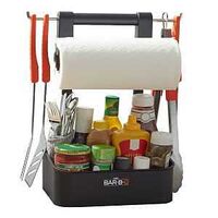 40410Y Collapsible BBQ Caddy, Plastic, Black