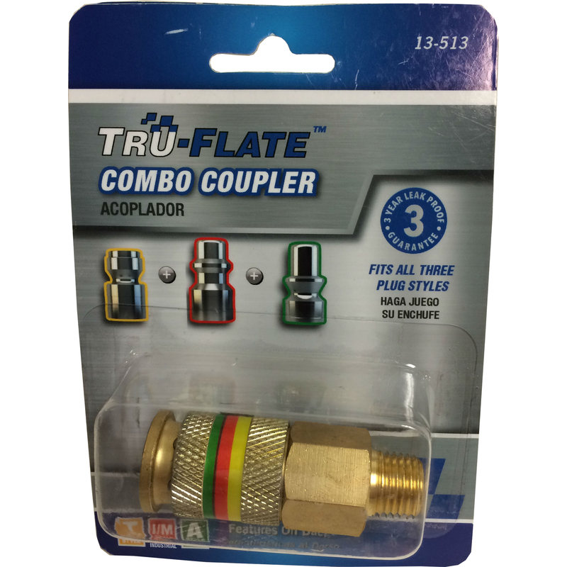 TRFL13513 Coupler, U-Style, 1/4 in, MNPT, Brass