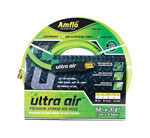 575-50A Hybrid Air Hose, 3/8 in ID, 50 ft L, MNPT, 300 psi Pressure, Polymer, Yellow