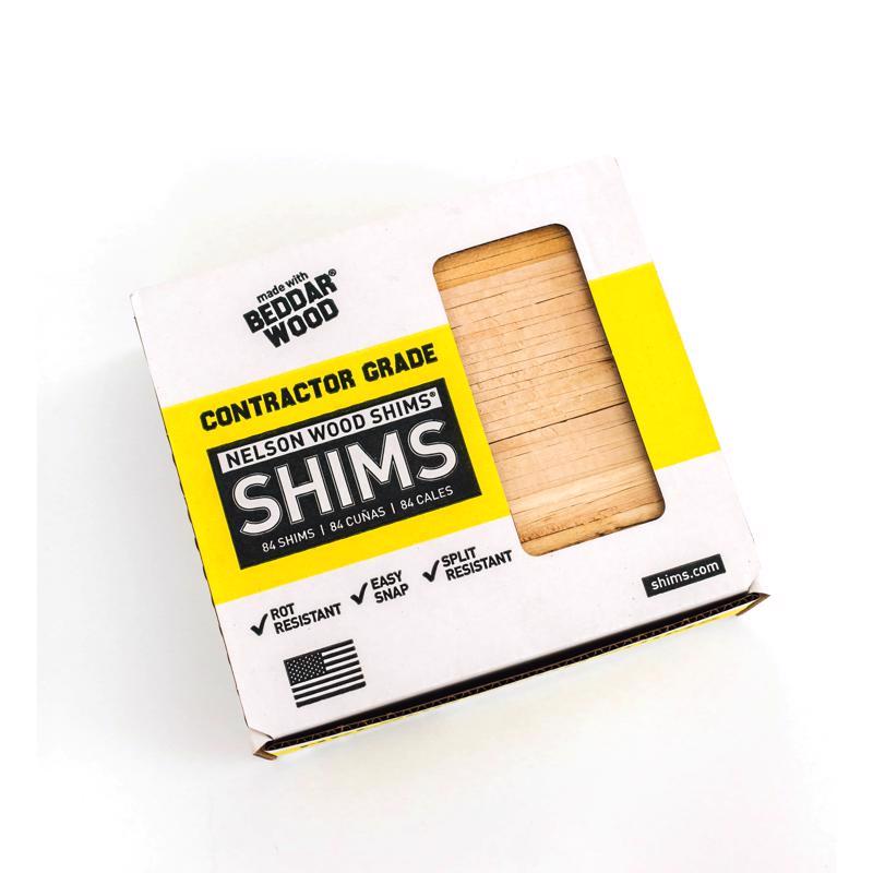 CSH8/84/312 Wood Shims, 8 in L, 1-1/2 in W, Wood, 84 pk