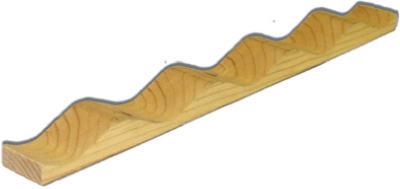 R79039 Closure Strip, 8 ft L, 1-1/2 in W, Wood, Brown, Horizontal Mounting