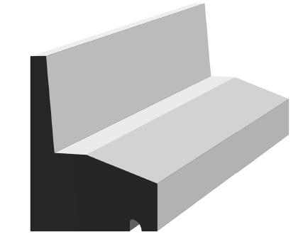 AZM-6935 Water Table Moulding, 18 ft L, 2 in W, PVC