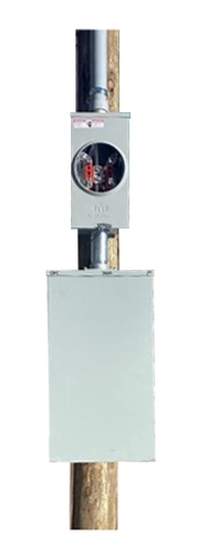 TXU 200A-20’ TXU/Oncor 200 Amp meter loop on 20' pole