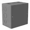SC-664-UPC Box Cover, 4 in L, 6 in W, Square, Steel, Gray