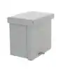 SCR-664-UPC Box Cover, 4 in L, 6 in W, Rectangular, Steel, Gray