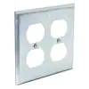 G39873-UPC Box Cover, 4 in W, Square, 4-Gang, Steel