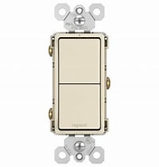 Radiant RCD11LACC6 Decorator Switch, 1-Pole, 15 A, 120/125 VAC, SPST, Back Wire, Side Wire Terminal, Light Almond