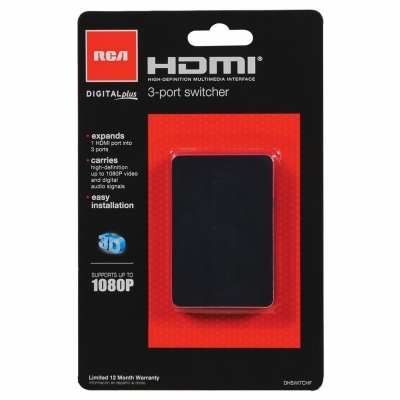 DHSWITCHF HDMI Switcher, Black Housing