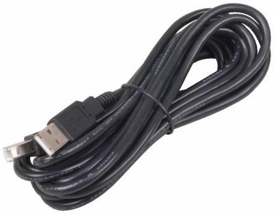 TPH521 Computer or Printer Cable, 20, 28 AWG Wire, Black Sheath, 12 ft L