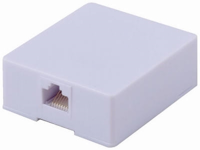 TPH553 Surface Wall Jack, White