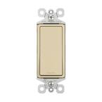 radiant Series TM873ICC10 Paddle Switch, 15 A, 120/277 VAC, Push Wire, Side Wire Terminal, Ivory, 3-Pole