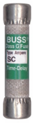 SC-30BC Tube Fuse, 30 A, 600 V, Melamine Body, G, Time Delay Fuse