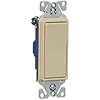 7501V-BOX Decorator Switch, 1-Pole, 15 A, 120/277 V, SPST, Back Wire, Push Wire Terminal, Ivory