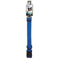 2958002 Adjustable Dog Collar, 18 to 26 in L, 1 in W, L Breed Size, Nylon, Blue