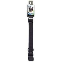 2958003 Adjustable Dog Collar, 18 to 26 in L, 1 in W, M/L Breed Size, Nylon, Black