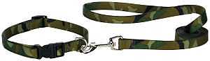 ZA6751 66 43 Dog Lead, 6 ft L, 1 in W, Nylon, Green Camo