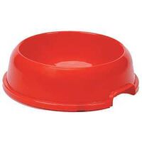 00203H Dog Feeding Bowl, L, 28 oz Volume, Plastic, Red