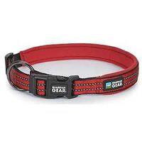 ZA0006 12 83 Dog Collar, O-Ring Link, 12 to 83 in L Collar, 1 in W Collar, S Breed Size, Nylon, True Red