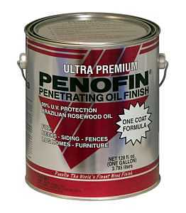 Blue Label F5ECL5G Penetrating Wood Stain, Oil Base, Semi-Transparent, Clear, 5 gal, Pail