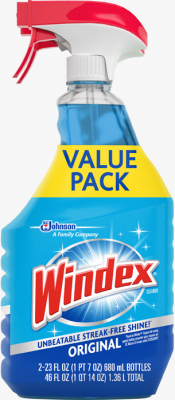 Windex 70793 Glass Cleaner, 23 oz, Bottle, Original, Blue, 2 PK