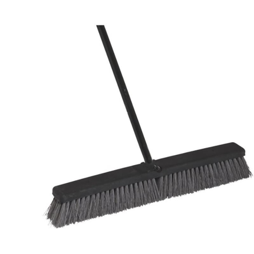 92000 18 Inch Push Broom, Indoor/Outdoor Dual Fiber Bristles Soft & Stiff