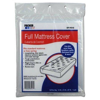 SP-9010 Mattress Cover, Full Bedding, Fits Mattress Height: 10 in, Plastic, Clear