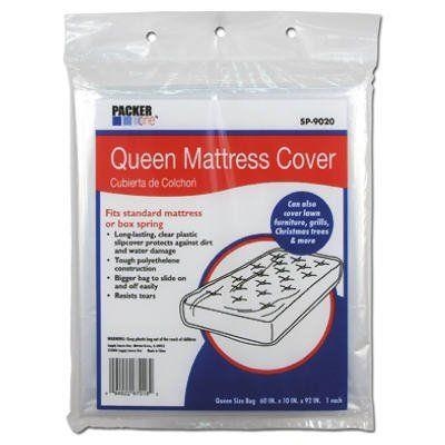 SP-9020 Mattress Cover, Queen Bedding, Fits Mattress Height: 10 in, Plastic, Clear