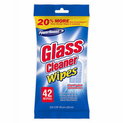 90812-3 Glass Cleaning Wipes, 42-Ct