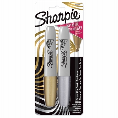 2089636 Permanent Marker, Gold/Silver, Metallic Barrel