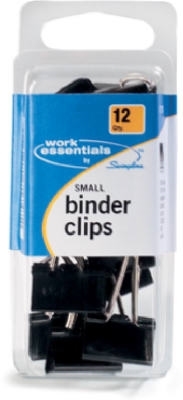 S7071747 Binder Clip, S, Metal/Steel, Black