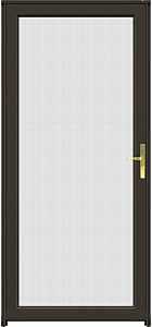 35004042 Fullview Brown Storm Door with Brass Handle, 36 in W, 81 in H