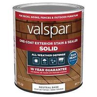 VL1028090-14 One-Coat Stain and Sealer, Solid, Neutral Base, Liquid, 1 qt