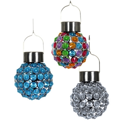 5705 Solar Hanging Light, Ball, LED Lamp, Assorted