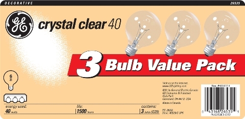44739 Light Bulb, 40 W, G25 Lamp, E26 Medium Lamp Base, 410 Lumens Lumens, 2600 K Color Temp, Warm White Light