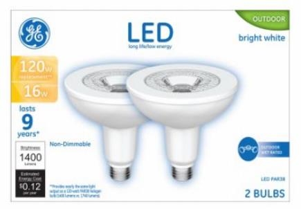 24271 LED Bulb, Flood/Spotlight, PAR38 Lamp, 120 W Equivalent, E26 Lamp Base, Bright White Light, 3000 K Color Temp