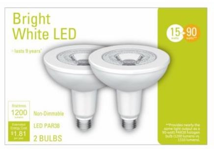 32604 LED Bulb, Flood/Spotlight, PAR38 Lamp, E26 Lamp Base