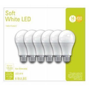 93098309 LED Bulb, General Purpose, A21 Lamp, 100 W Equivalent, E26 Lamp Base, Frosted