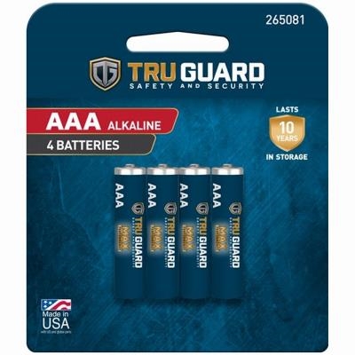 TruGuard TV824-4B AAA Batteries, 4 Pack