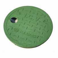 Standard 107C Valve Box Cover, 6 in L, 6 in W, 3/4 in H, Polyolefin, Green