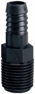 37160 Adapter, 1/2 in, MNPT x Barb, Plastic, For: 1/2 in Riser Flex Pipe